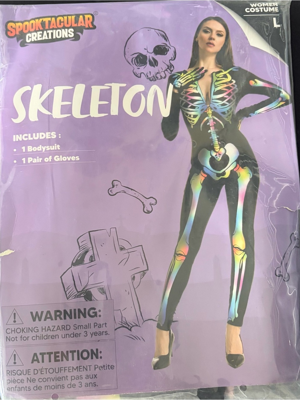 Spooktacular Creations Rainbow Skeleton Bodysuit